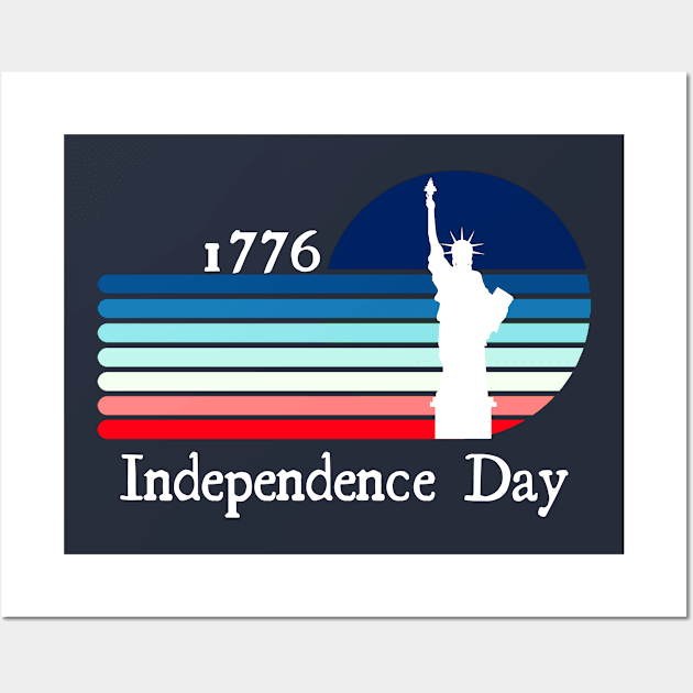 Independence Day Statue of Liberty Stripes July 4th Wall Art by EvolvedandLovingIt